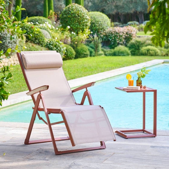 Fauteuil de jardin DECIMA Lin / Acajou