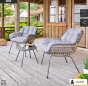 Salon de jardin duo PAOPAO Graphite