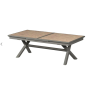 OFFRE SPÉCIALE : Table extensible Axiome Honey / Praline 12 pers + 8 fauteuils Essentia Wenge / praline