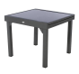 OFFRE SPÉCIALE : Table de jardin extensible Verre Piazza 8 pers + 4 fauteuils Piazza Anthracite & Graphite