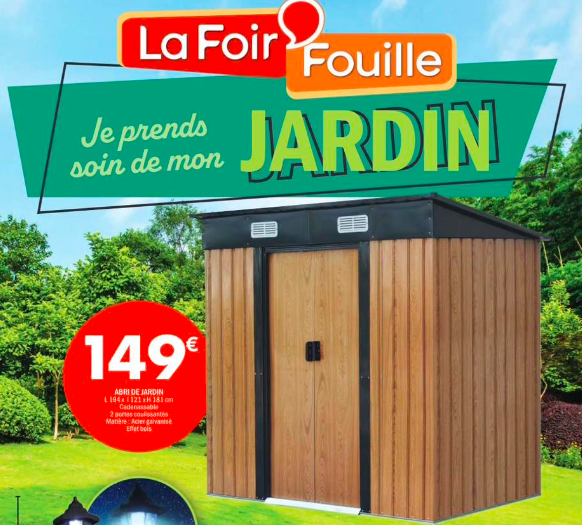 ABRI JARDIN GALVA 2,3M2 EFFET BOIS