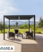 OFFRE SPECIALE : PERGOLA BIO-CLIMATIQUE ALU 3x3M + RIDEAUX OFFERTS