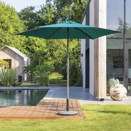 Parasol Droit Hespéide SOYA - Bleu Canard ⌀270cm