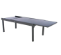 OFFRE SPÉCIALE : Table de jardin extensible Piazza verre 12 pers + 8 fauteuils Piazza Anthracite & Graphite