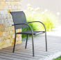 OFFRE SPÉCIALE : Table de jardin extensible Verre Piazza 10 pers + 6 fauteuils Piazza Anthracite & Graphite