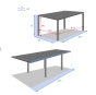 OFFRE SPÉCIALE : Table de jardin extensible Piazza 10 pers + 6 fauteuils Piazza Anthracite & Graphite