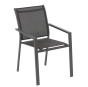 OFFRE SPÉCIALE : Table de jardin extensible Axiome 10 pers + 6 fauteuils Essentia Graphite