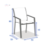 OFFRE SPECIALE : Table de jardin Axiome Extensible 10p Lin / Blanc + 6 Fauteuils Essentia Lin / Blanc