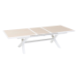 OFFRE SPECIALE : Table de jardin Axiome Extensible 10p Lin / Blanc + 6 Fauteuils Essentia Lin / Blanc