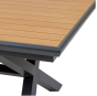 OFFRE SPECIALE : Table de jardin extensible AXIOME Effet bois Noix & Graphite + 6 Fauteuils Essentia Graphite