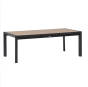 OFFRE SPECIALE : Table de jardin extensible ÉVASION Effet bois Honey / Graphite + 6 Fauteuils Essentia Graphite