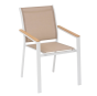 FAUTEUIL ESSENTIA ACCOUDOIRS BOIS LIN/BLANC