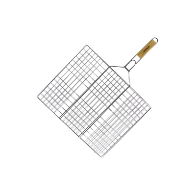 Grille de barbecue rectangulaire double