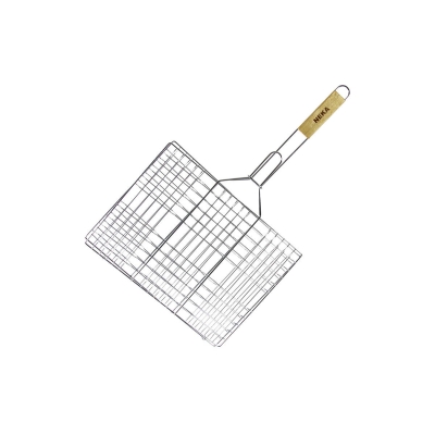 Grille de barbecue rectangulaire double