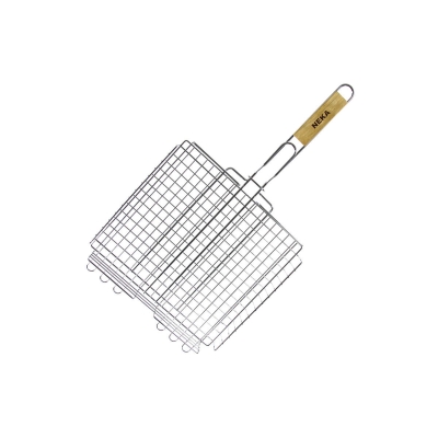 Grille de barbecue rectangulaire panier