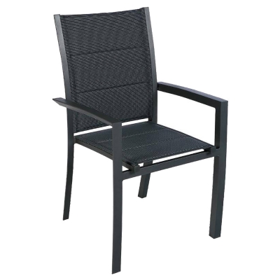 Fauteuil de jardin empilable Allure Gris poivre & Graphite