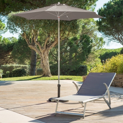 Parasol droit rond Anzio Taupe