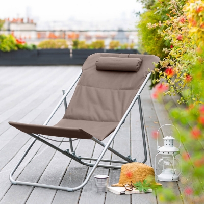 Chilienne de jardin pliante Bilbao Taupe