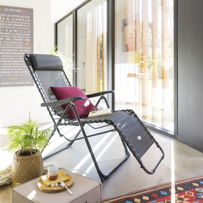 Fauteuil relax de jardin Silos Anthracite