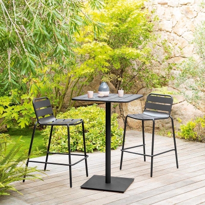 Hespéride Table D’Appoint Saona Tonka Mat – Design Élégant Ø90 Cm Hauteur 40 Cm – Intérieur & Terrasse
