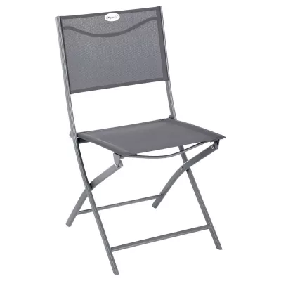 Chaise de jardin pliante Modula Ardoise & Gris quartz