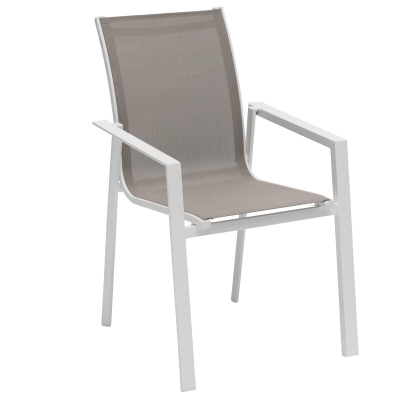 Fauteuil de jardin Pavane Noisette & Blanc