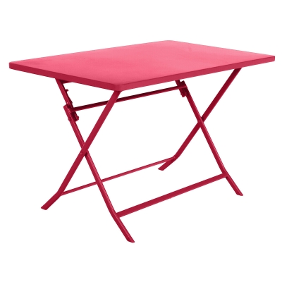 Table de jardin pliante rectangulaire Greensboro Grenade