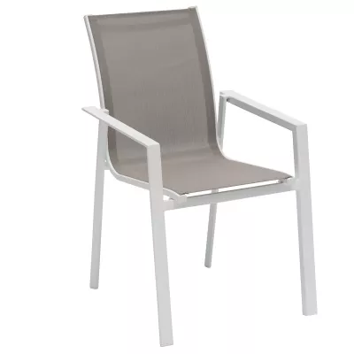 Fauteuil de jardin Pavane Noisette & Blanc
