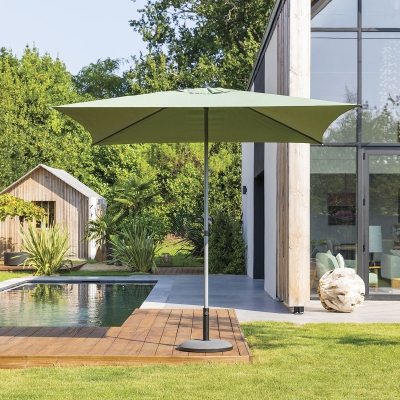 Parasol droit rond Soya Vert Olive