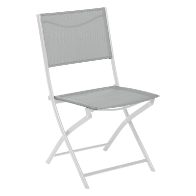 Chaise de jardin pliante Modula Galet & Blanc