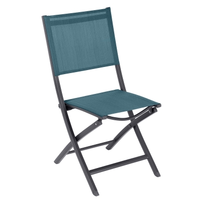 Chaise de jardin pliante Essentia Bleu canard & Graphite