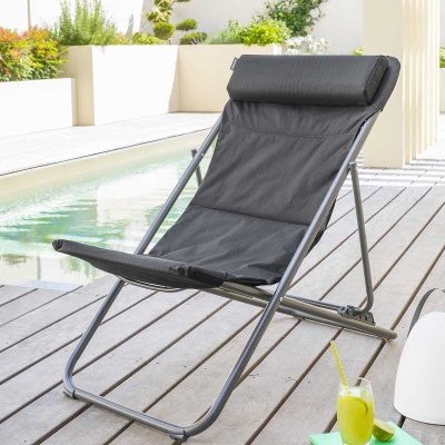 Chilienne de jardin pliante Jubba Anthracite & Graphite