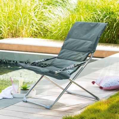 Fauteuil relax de jardin Milos Vert jade