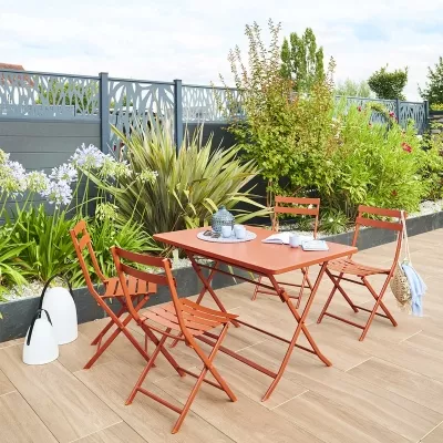 Table de jardin pliante rectangulaire Greensboro Ambre