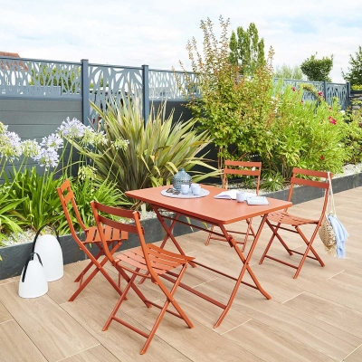 Table De Jardin Extensible Hespéride Piazza - 90-180cm - 8 Places - Aluminium Antirouille Argile - Mobilier Extérieur