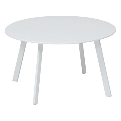 Table d'appoint de jardin ronde SAONA Blanc mat