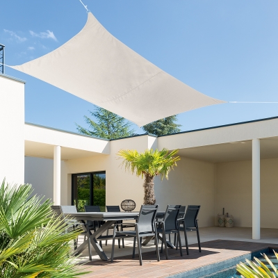 Voile d'ombrage rectangulaire CURACAO Blé