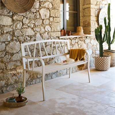 Banc de jardin ALVERNIA Argile