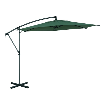 Parasol déporté rond MANOA Vert olive / Graphite