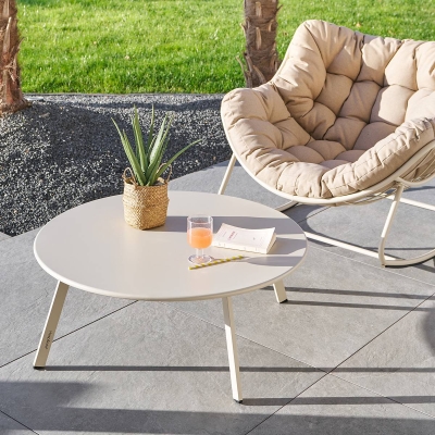 Table d'appoint de jardin rond SAONA Argile