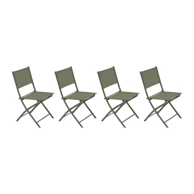 Lot de 4 chaises de jardin pliante MODULA Vert laurier