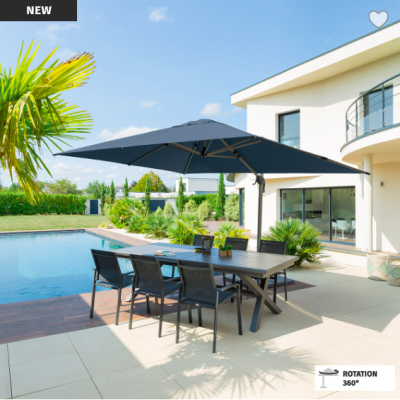 PARASOL EQUADOR 4X3M ANODISE / PETROLE