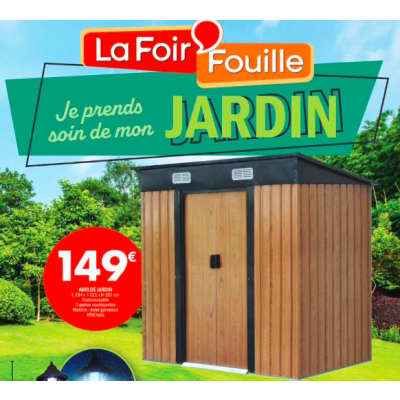 ABRI JARDIN GALVA 2,3M2 EFFET BOIS