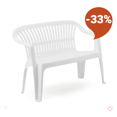 Banc de jardin résine blanc