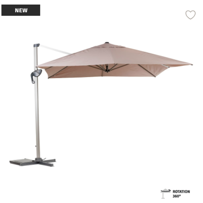 PARASOL EQUADOR 4X3M ANODISE / TAUPE