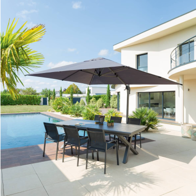 PARASOL EQUADOR 4X3M ANODISE / ARDOISE