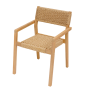 OFFRE SPECIALE : Table de jardin Extensible XENIA ACACIA 12p + 8 Fauteuils Empilables TEMEIRA ACACIA