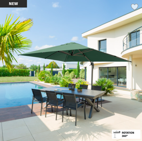 PARASOL EQUADOR 4X3 ANODISE / OLIVE