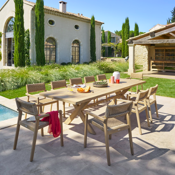 Table de jardin extensible XENIA Acacia 12p