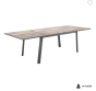 OFFRE SPÉCIALE : Table de jardin extensible PAVANE Pécan / Graphite 10p + 6 fauteuils Piazza Graphite